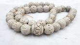 BEAUTIFUL RARE ANTIQUE TERRACOTTA  CLAY Beads long Strand
